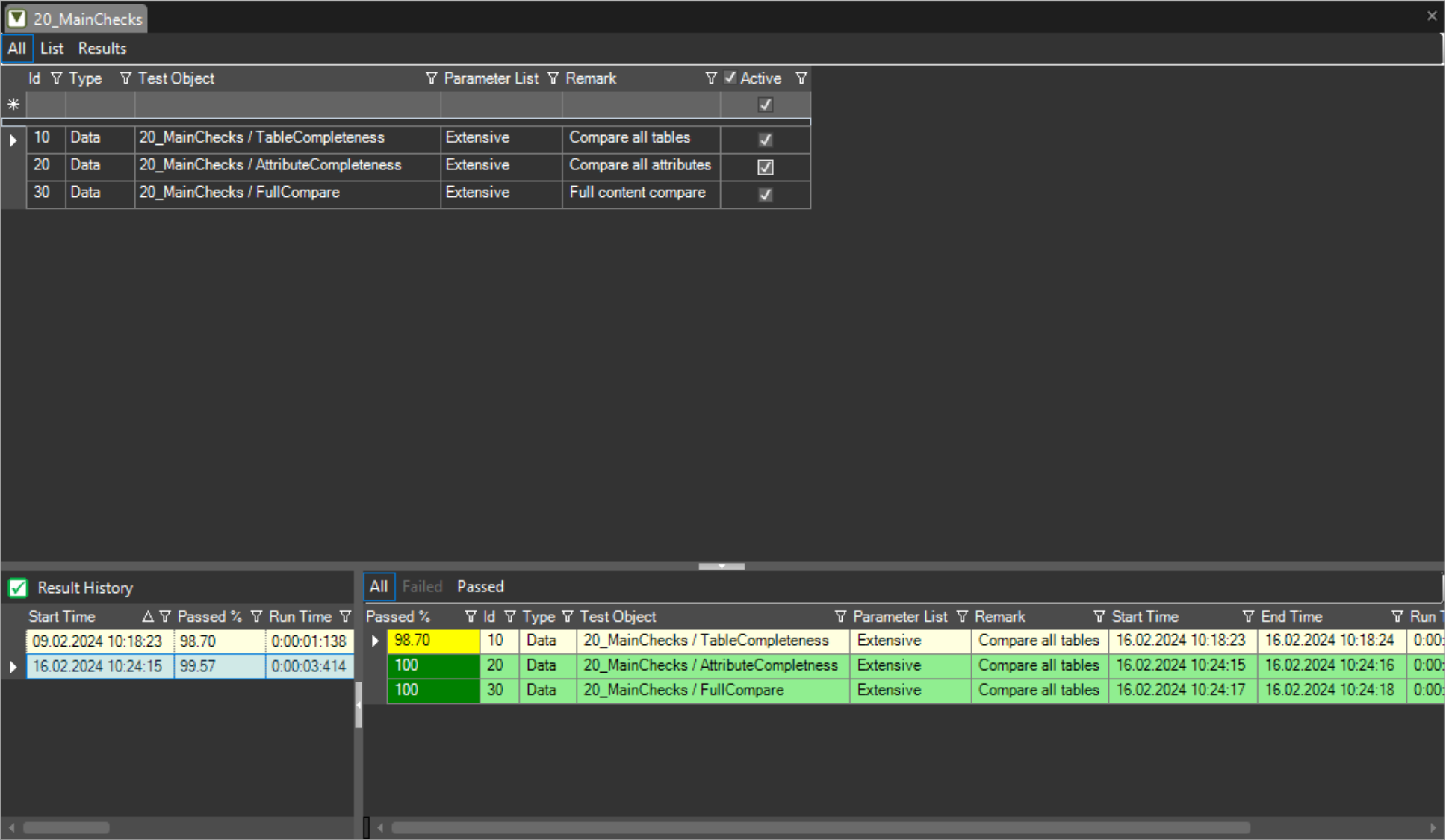 OMrun scenario result