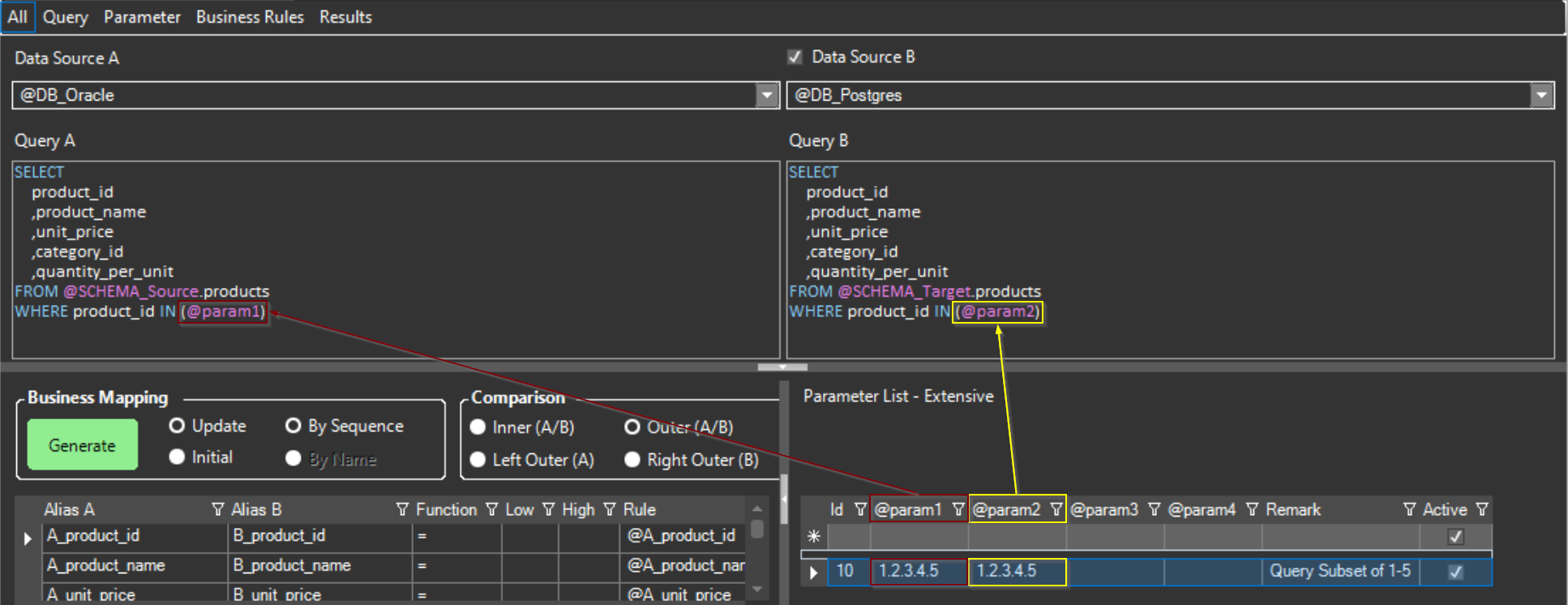 OMrun test data object screen