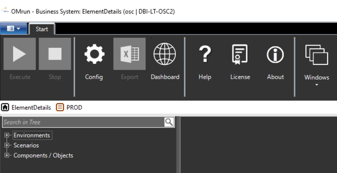 OMrun business system (empty)
