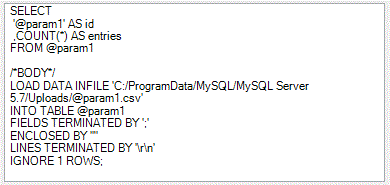 OMrun test data object - body query