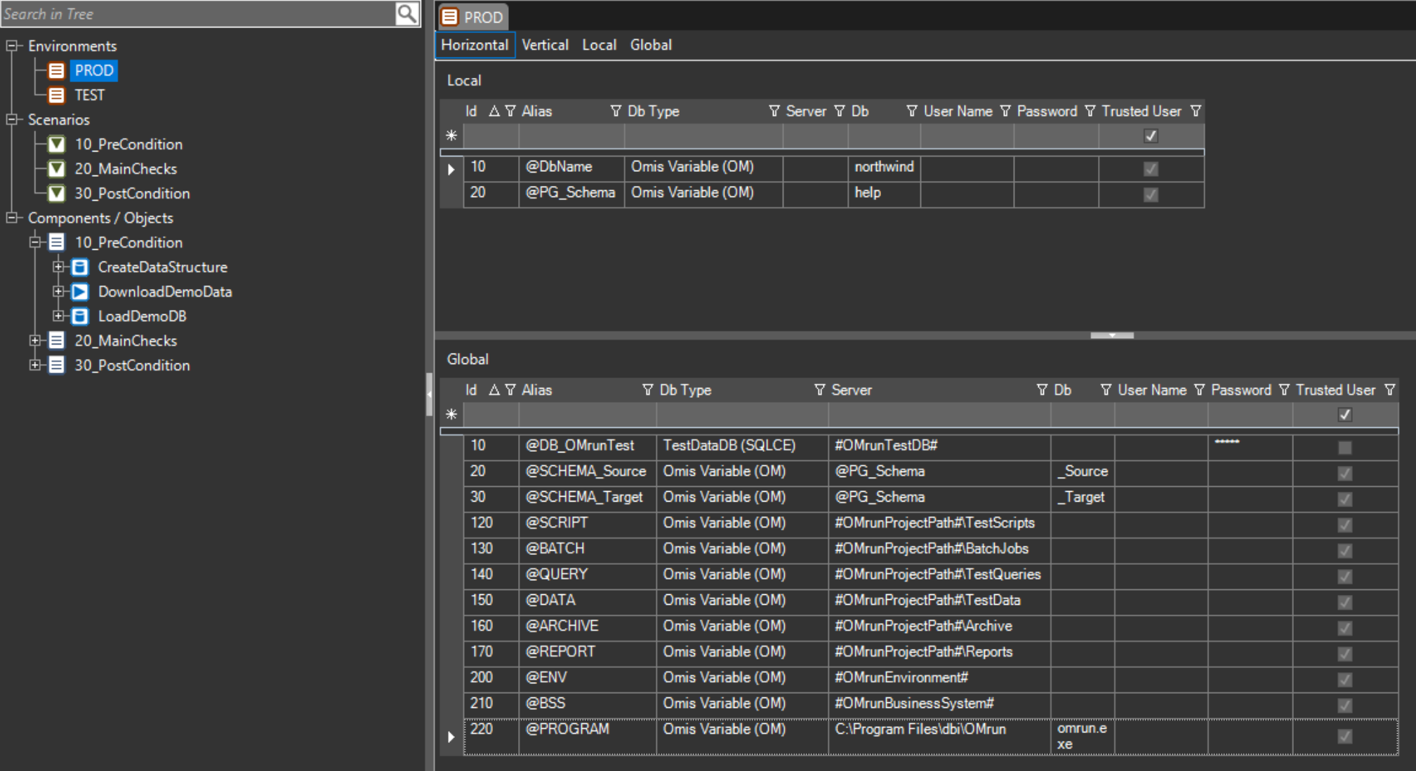 OMrun environment screen