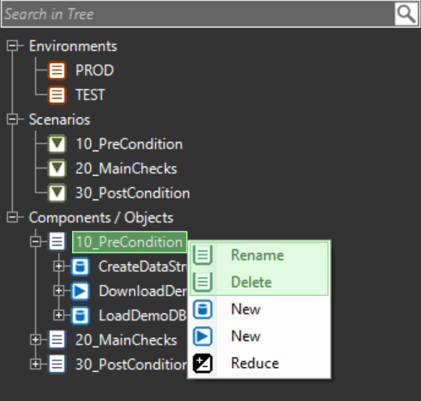 OMrun component function rename + delete